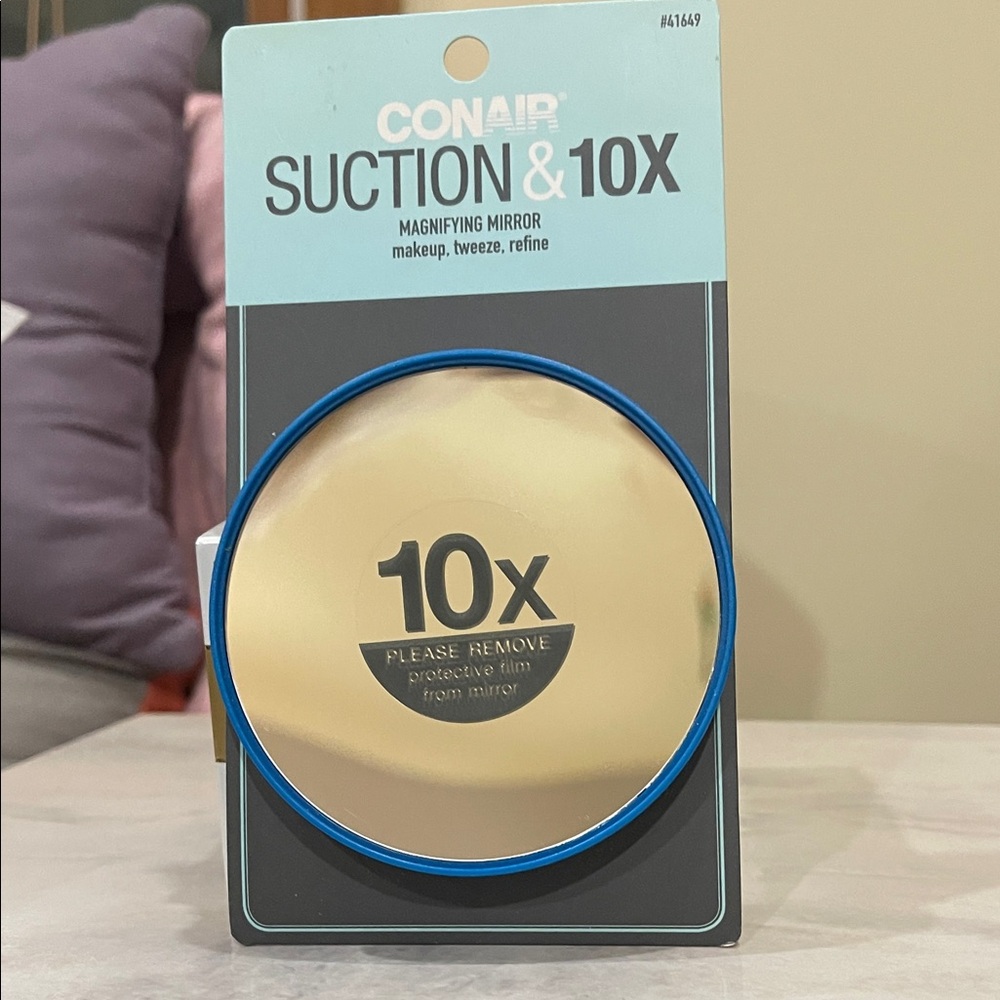 NEW! CONAIR suction cup 10X Magnifying Mirror